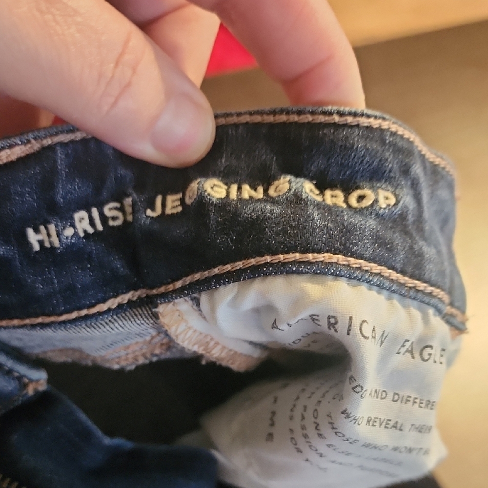 American Eagle Outfitters Ripped Blue Skinny Jeans - Picture 11 of 14